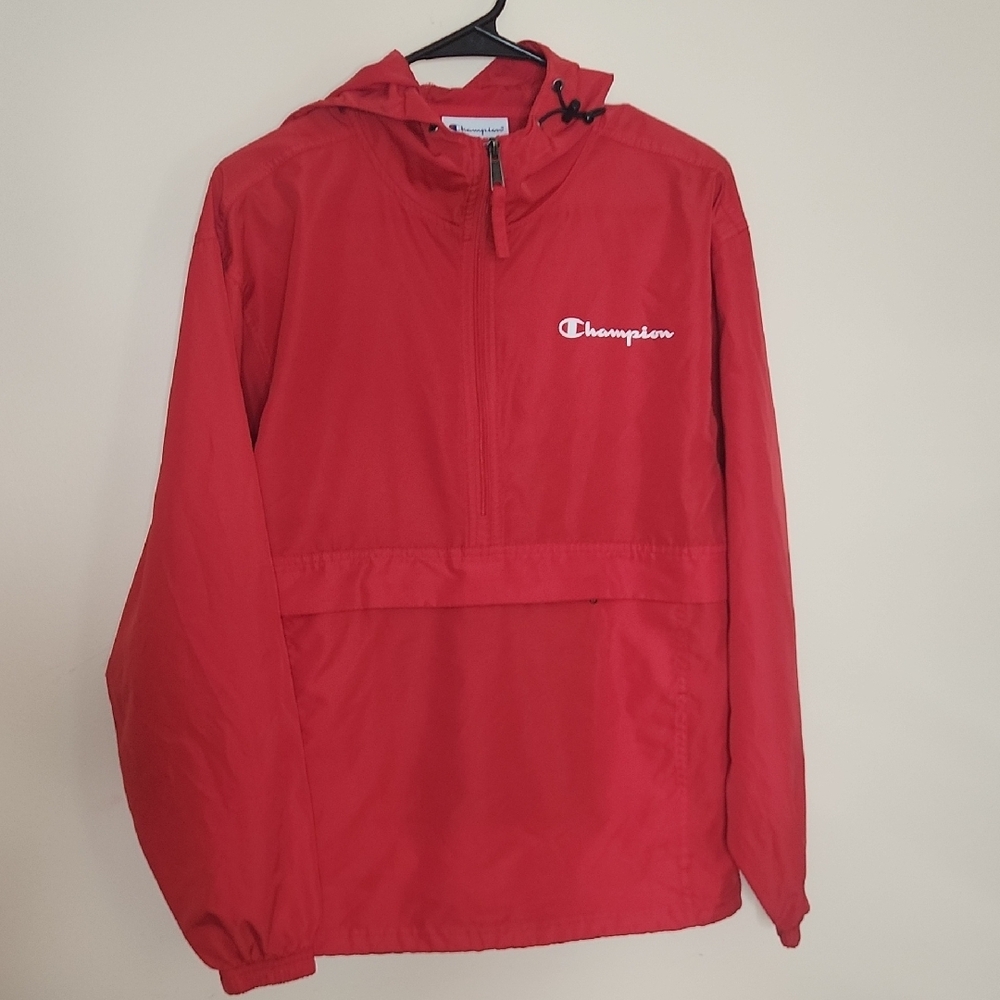 Champion Red Windbreaker Jacket
